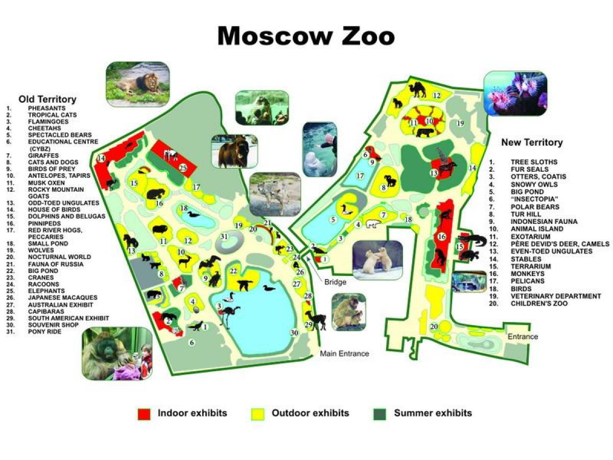 mappa di lo zoo di Mosca