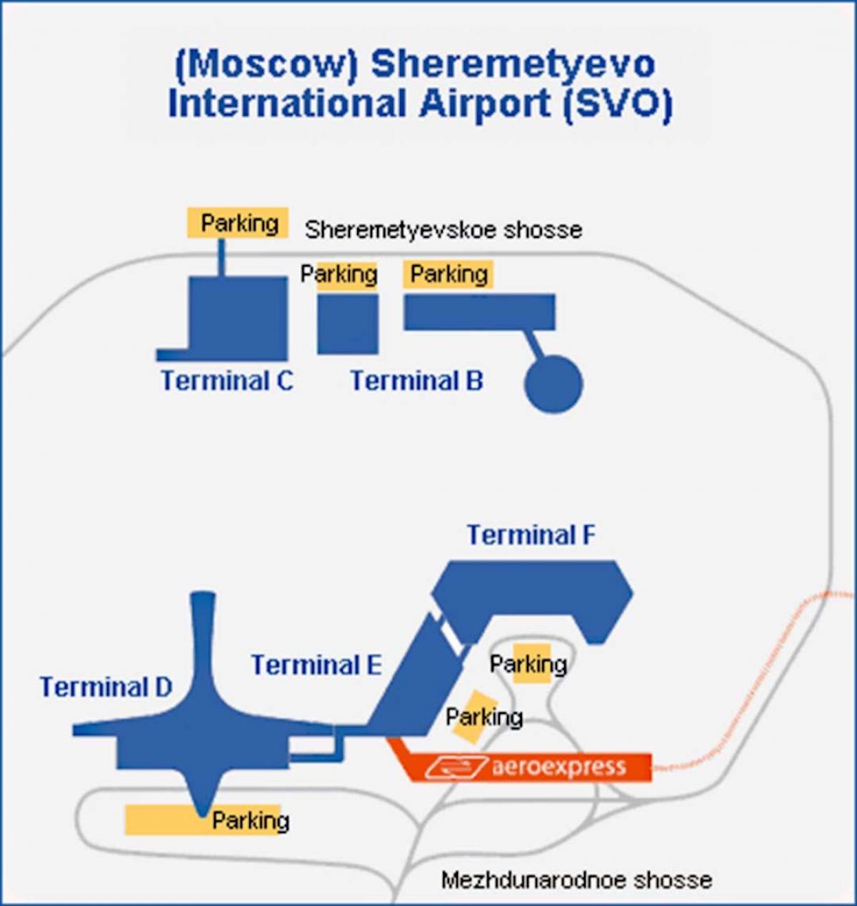 Sheremetyevo terminal mappa