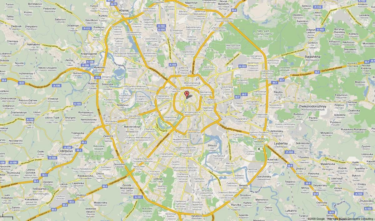 Moskva autostrada mappa