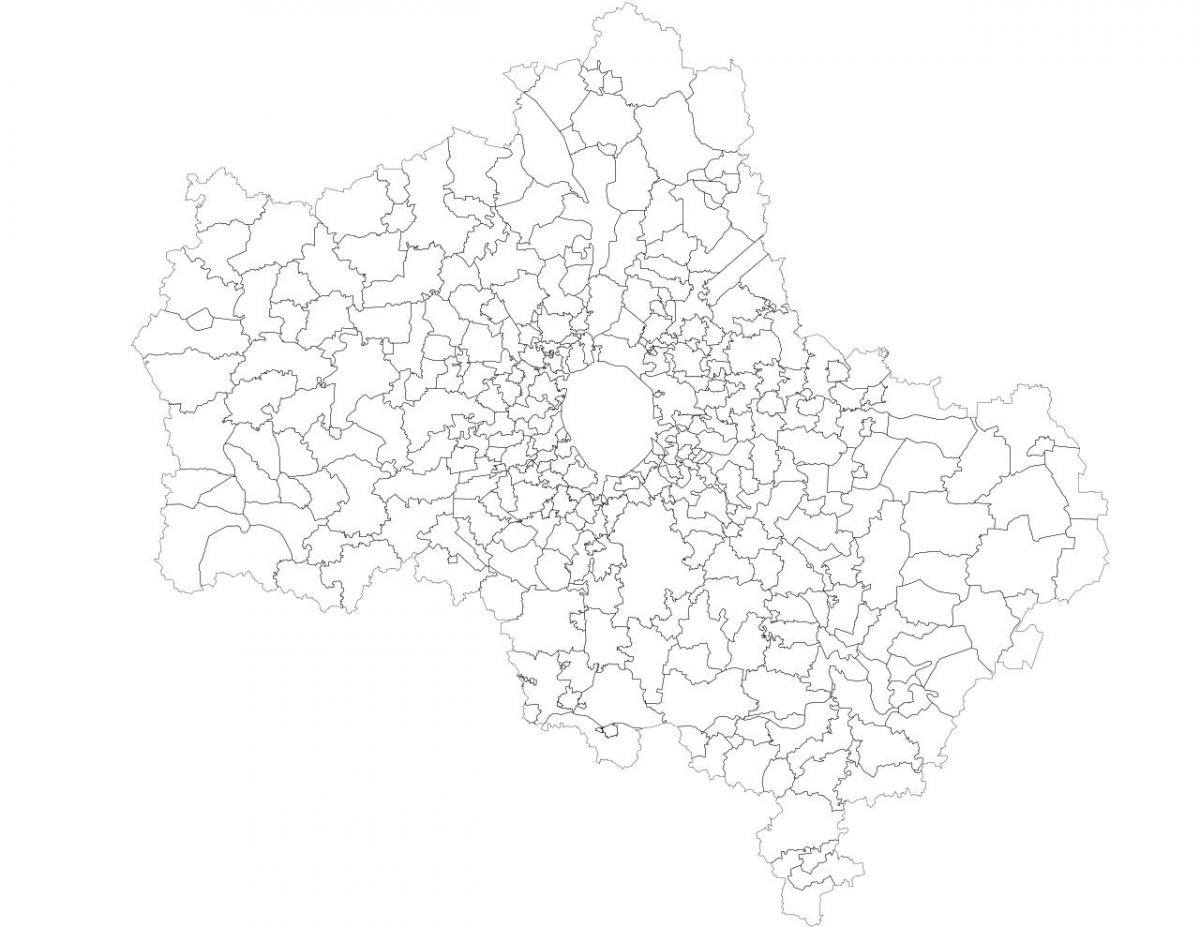 Moskva comuni, ordinati per distanze mappa