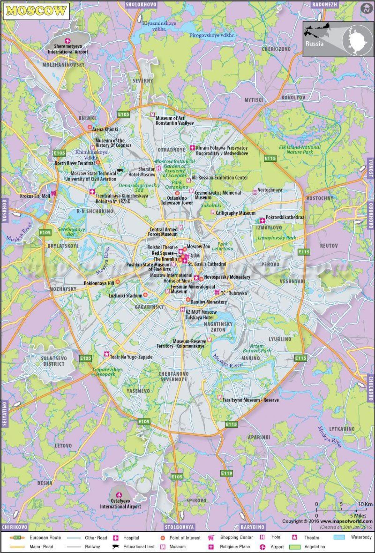 mappa di Mosca id