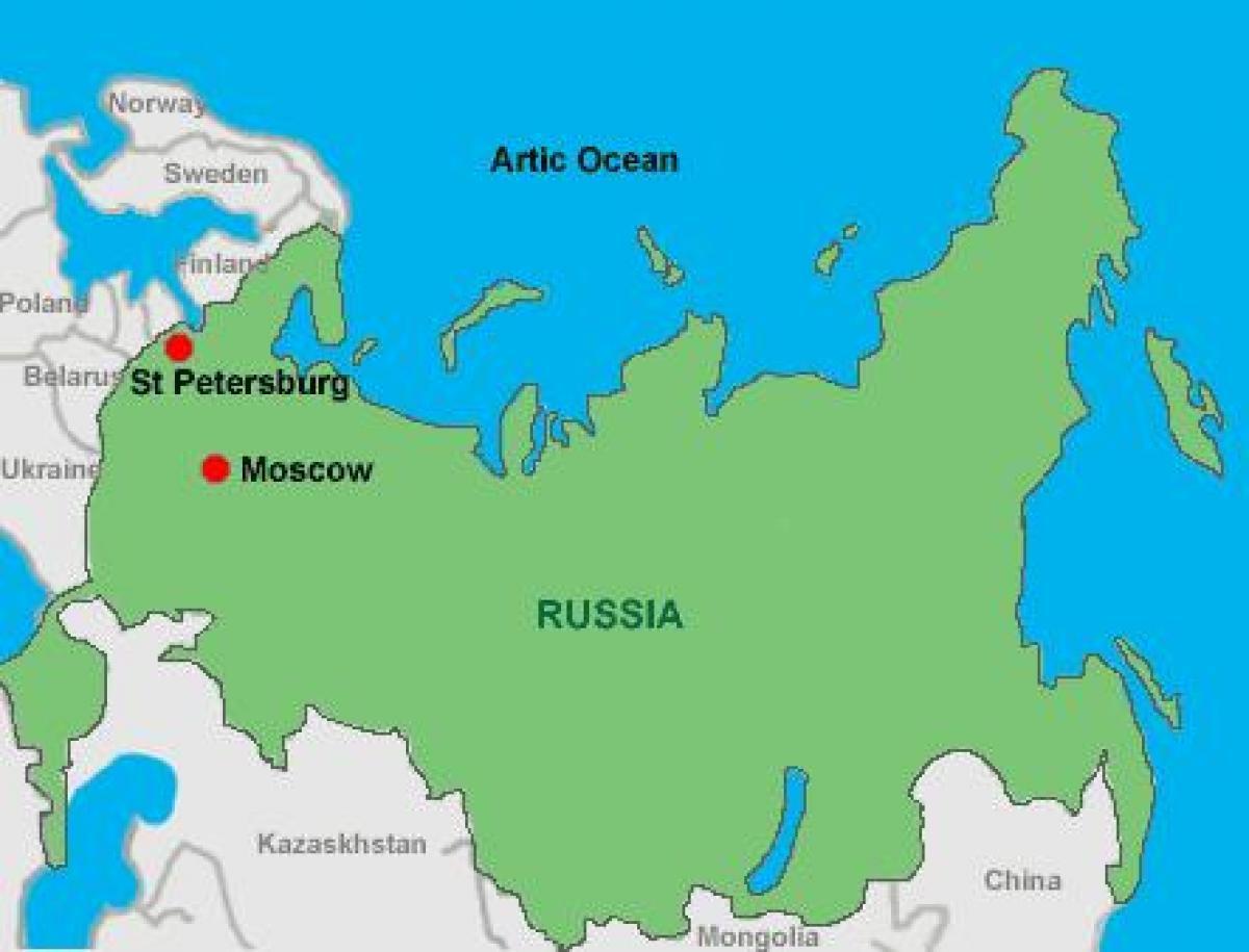 Mosca e san Pietroburgo mappa