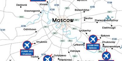 Mappa di Mosca aeroporti