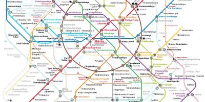 La stazione della metropolitana di Mosca la mappa