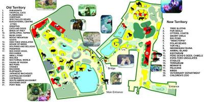 Mappa di lo zoo di Mosca