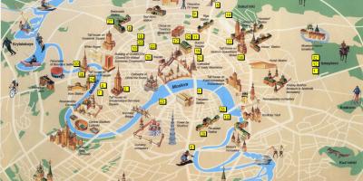Mosca attrazioni turistiche mappa