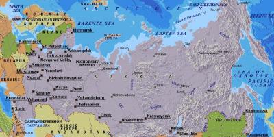 Mappa di Mosca, in Russia