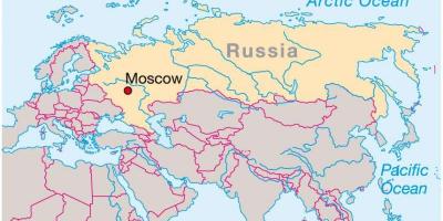 Mosca sulla mappa della Russia